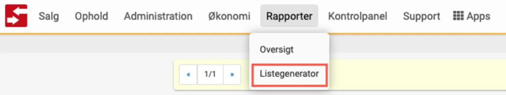 Find listegeneratoren