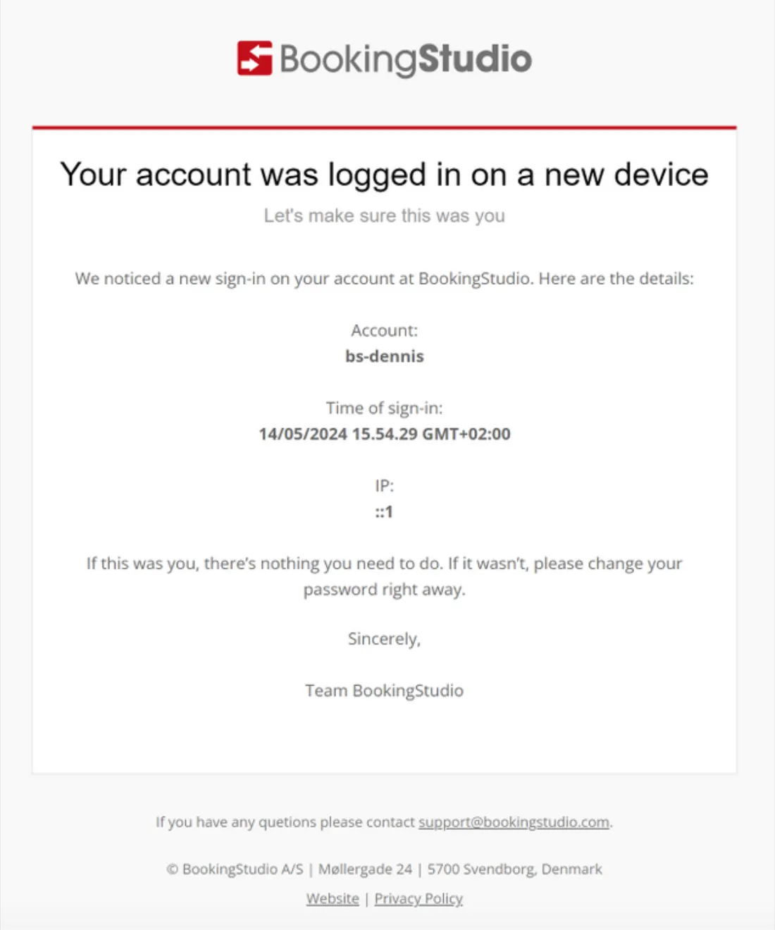 Logger på fra ny enhed
