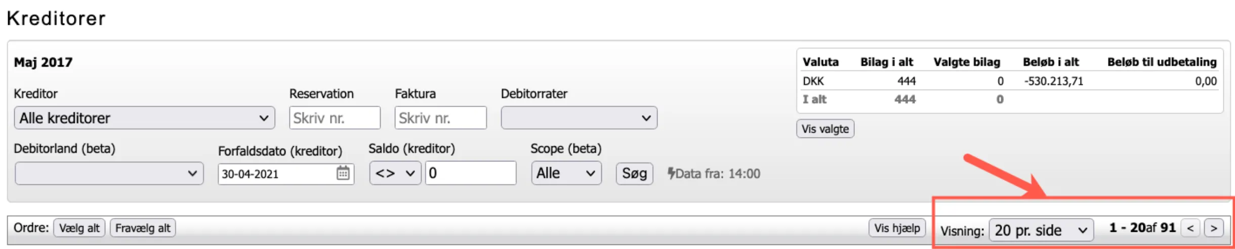 Redigere visning