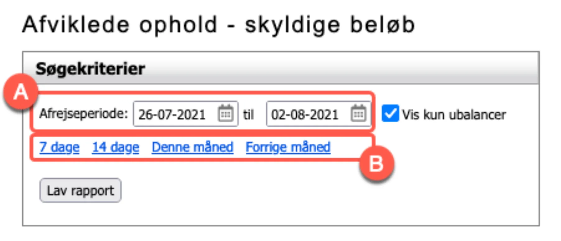 Vælg afrejsedatoer