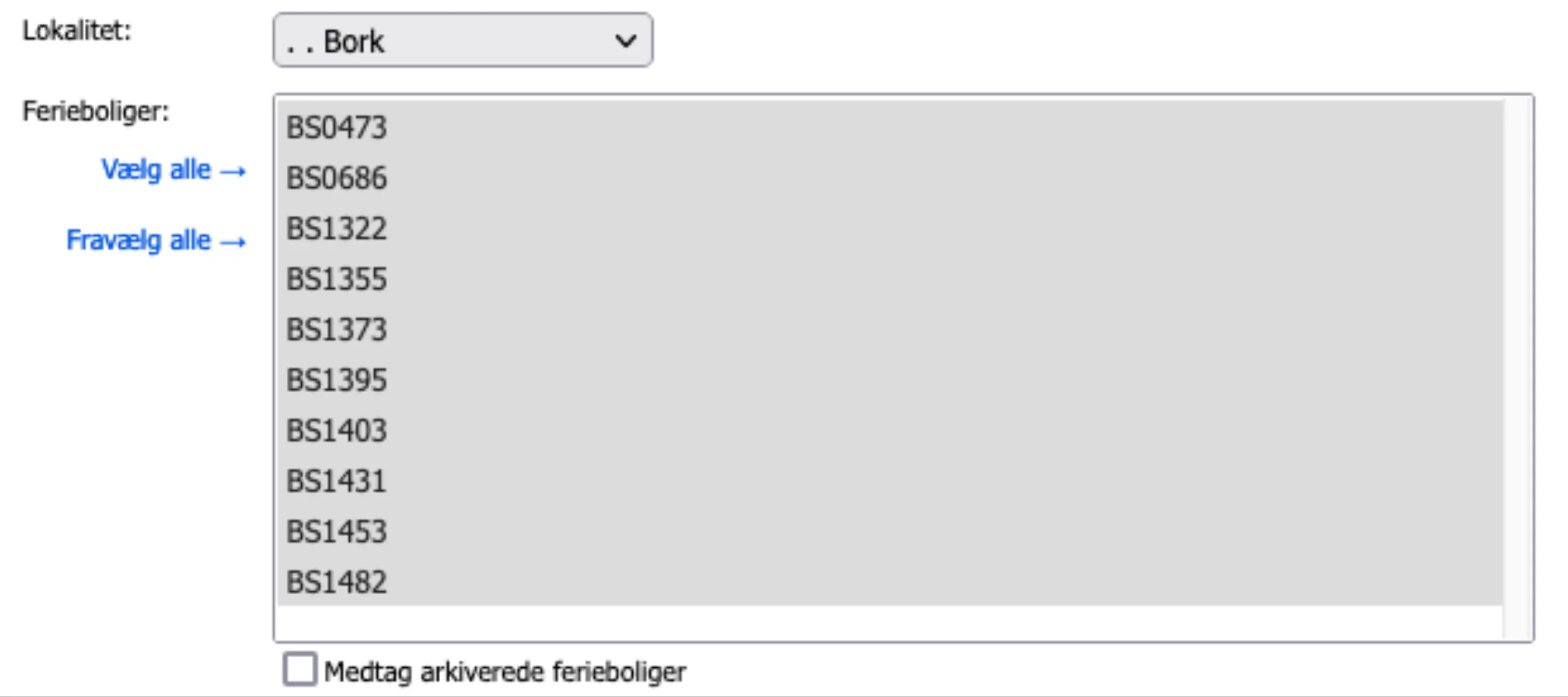 Vælg lokalitet