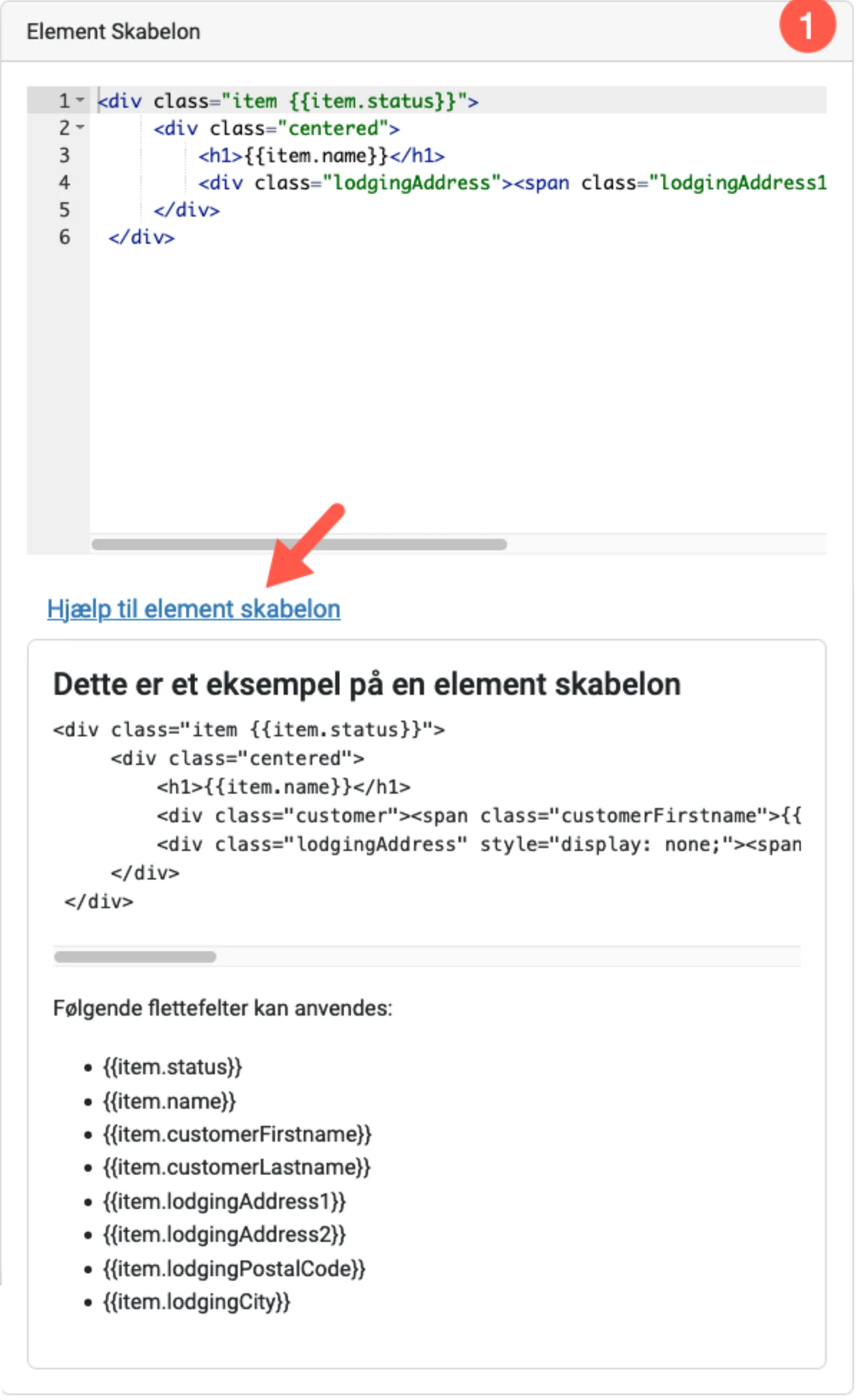 Hjælp til elementskabekon