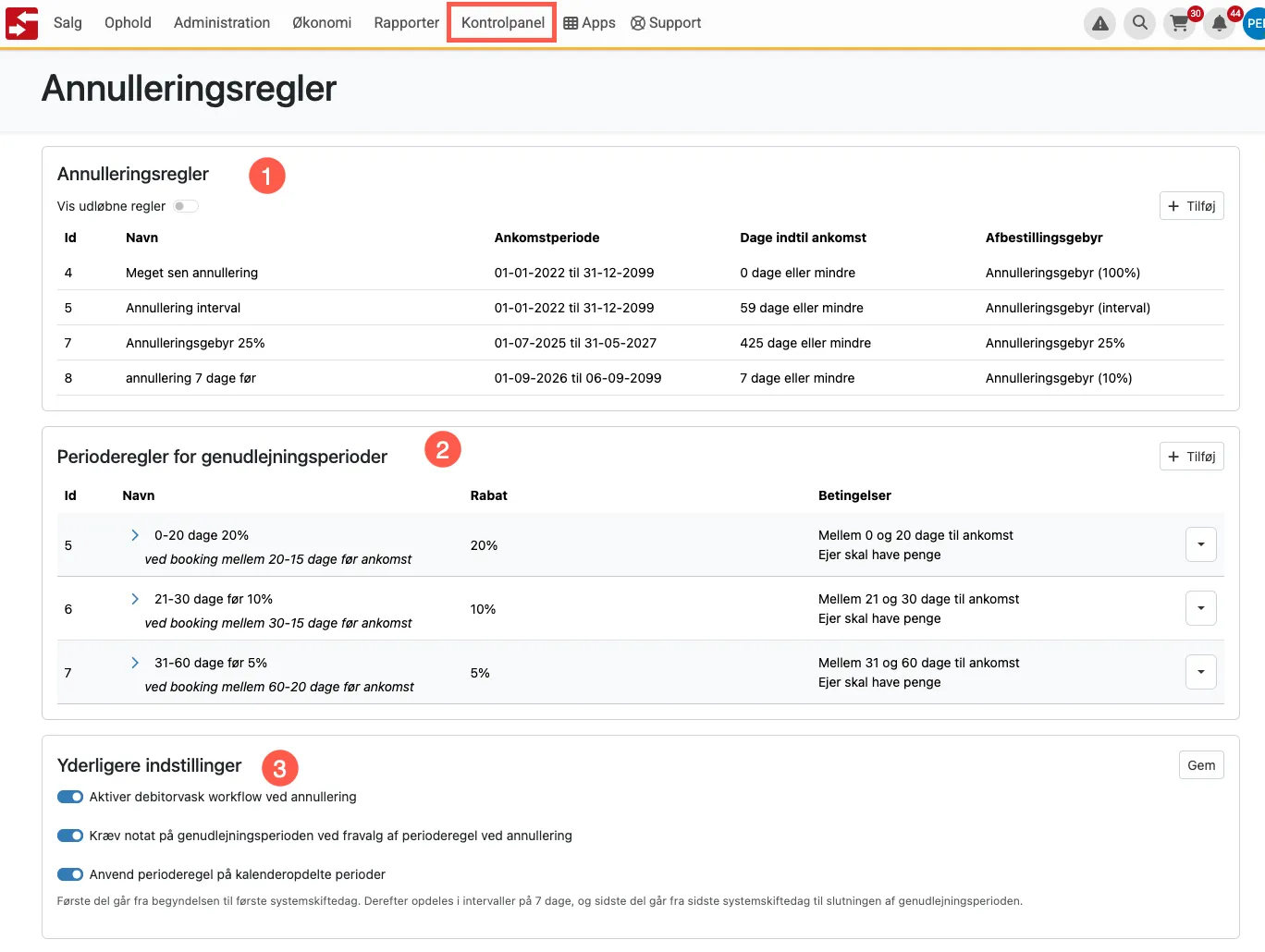 Find Annulleringsregler