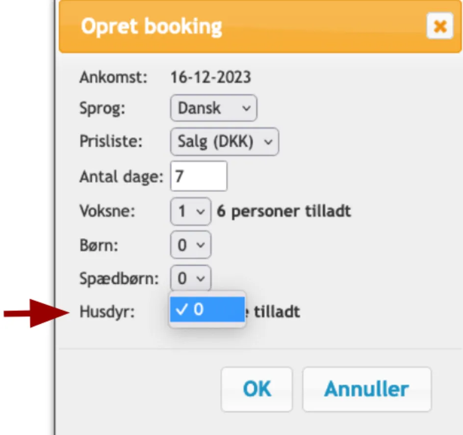 Kan ikke væge husdyr