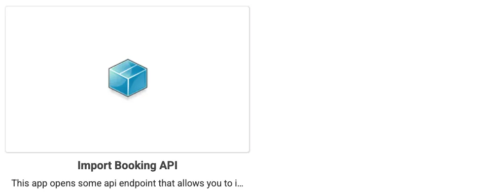 App: Import Booking API