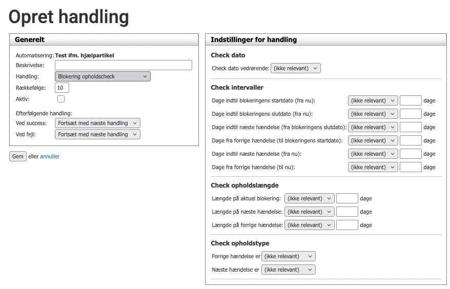 handlingen blokering opholdscheck