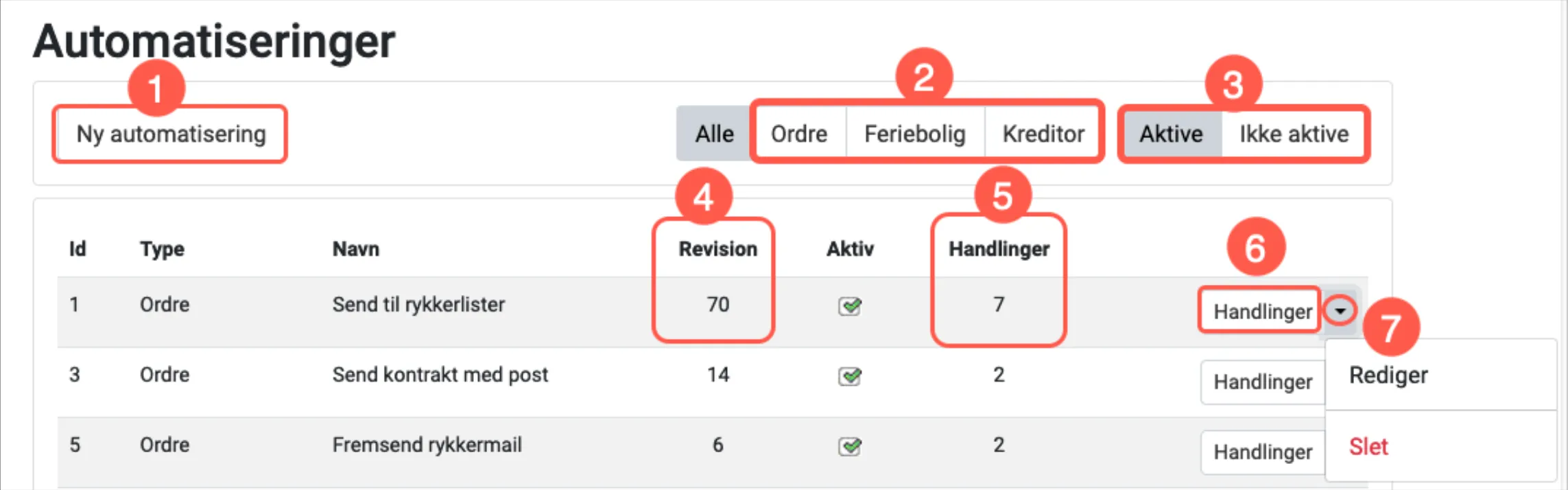 Søg automatiseringer