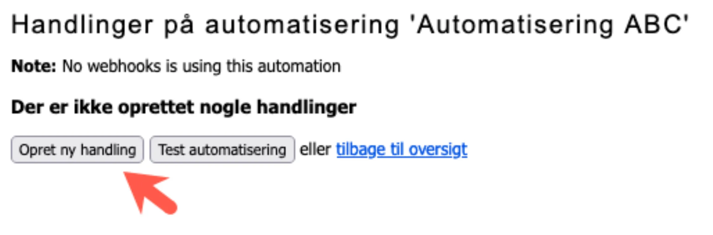 Opret ny handling