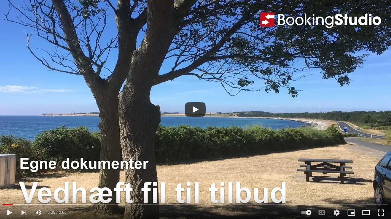 Vedhæft egne pdf filer til et tilbud