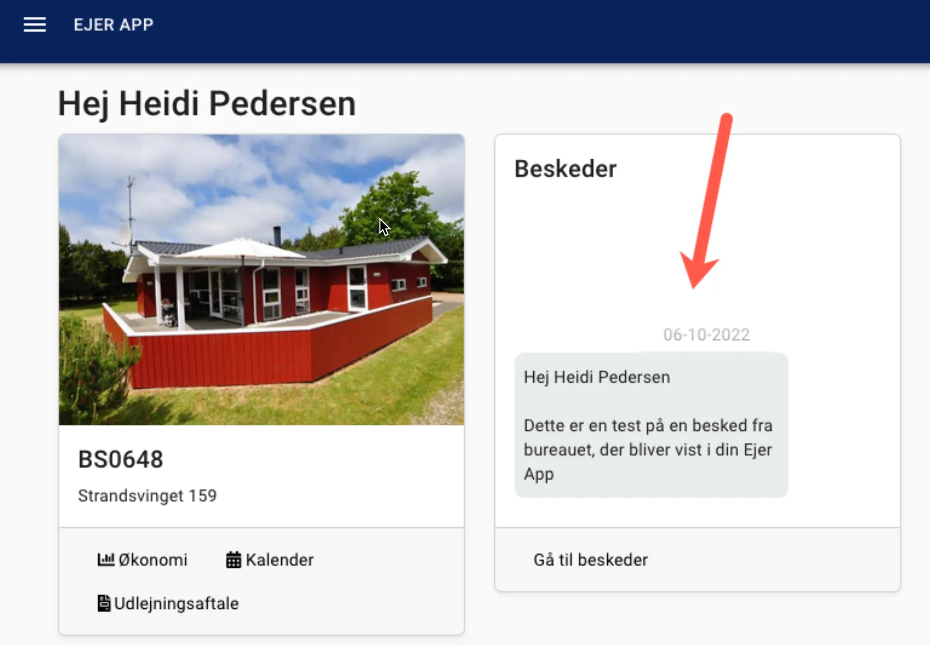 Ejer kan se besked om udsendelse