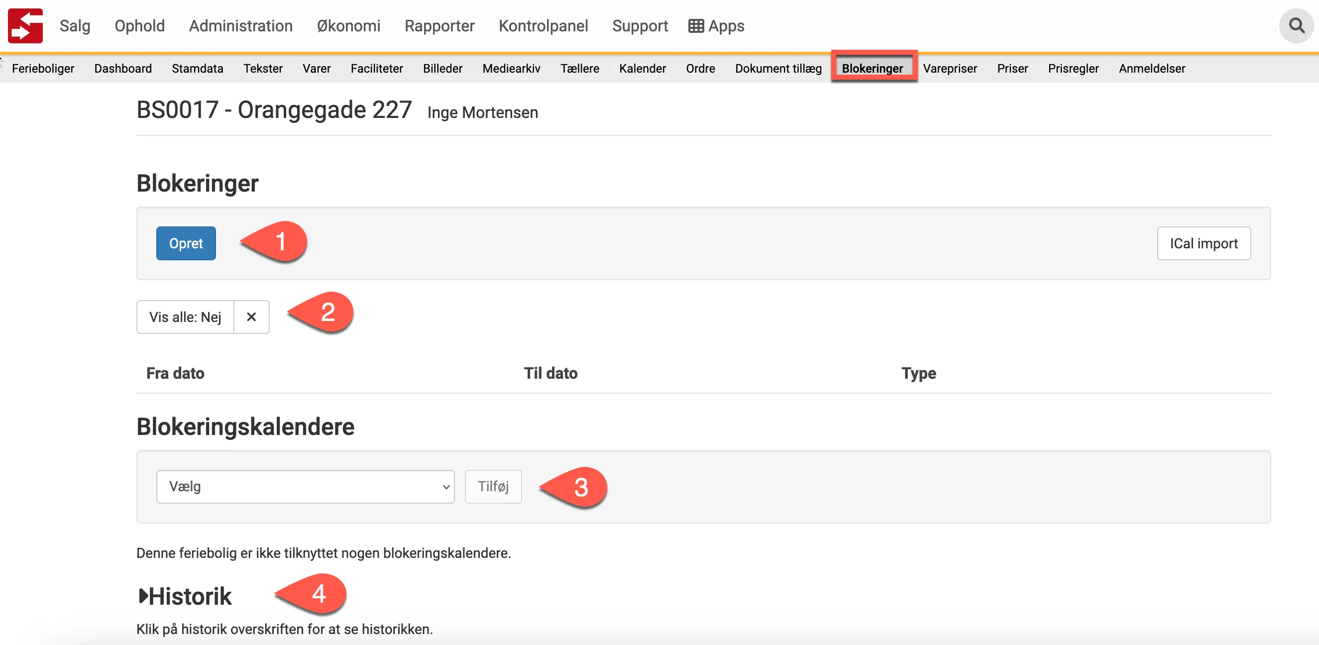 Overblik over blokeringer