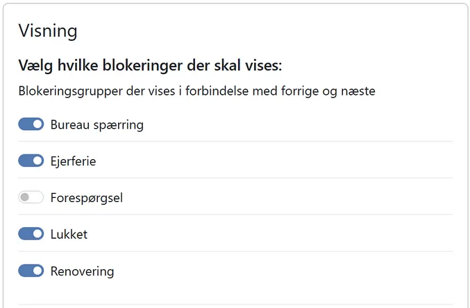 Vælg blokeringstyper