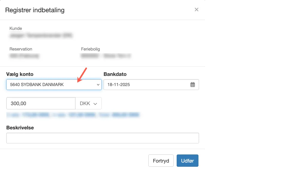 Indbetaling via debitortransaktioner