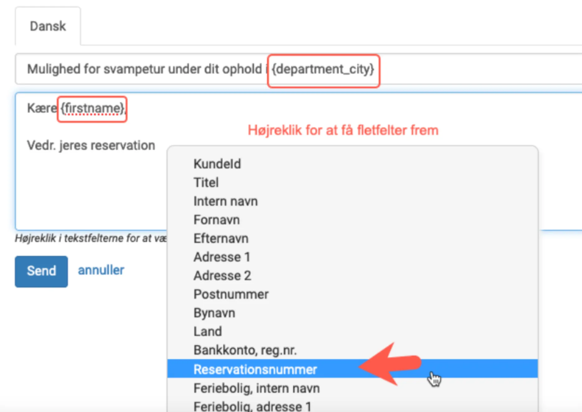 Fletfelter i teksten