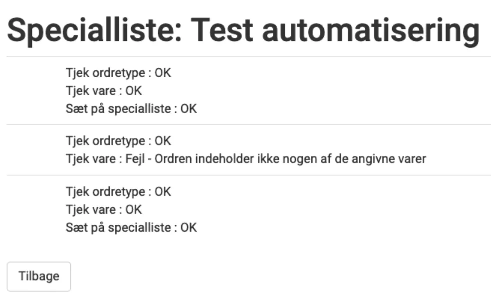 Overskigt over hvad der skal ske med reservationer