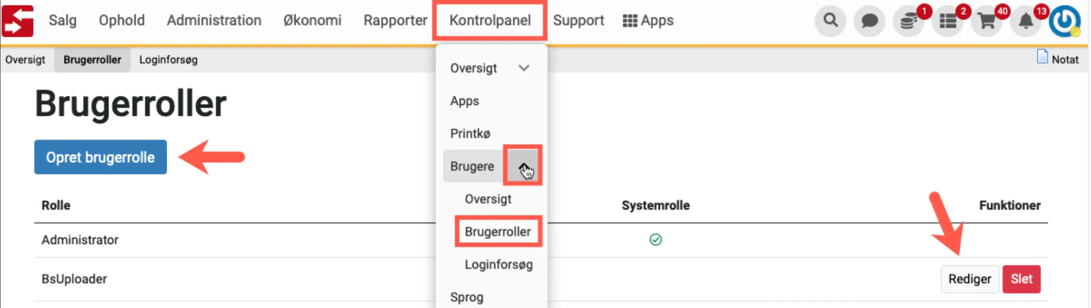 Opret en brugerrolle