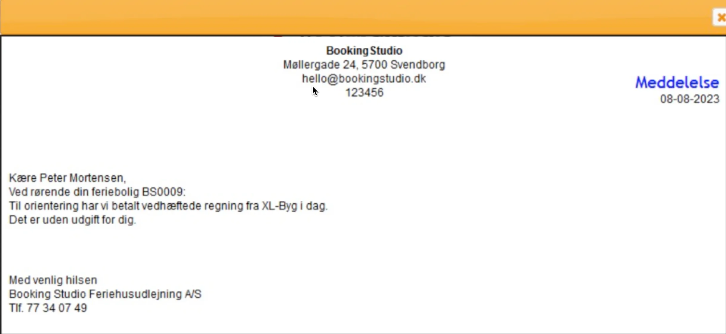 Mail med specielt indhold