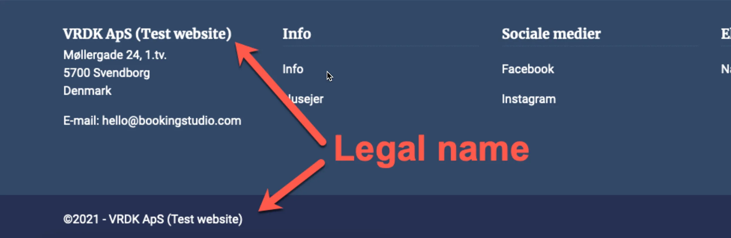 Legal name