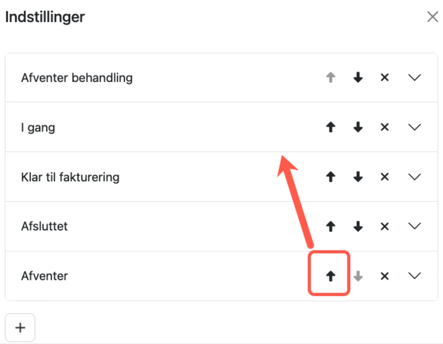 Udfyldt kolonne