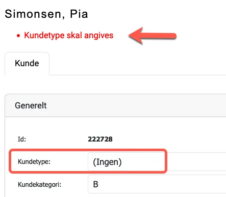 Advarsel hvis et obligatorisk felt mangler at blive udfyldt