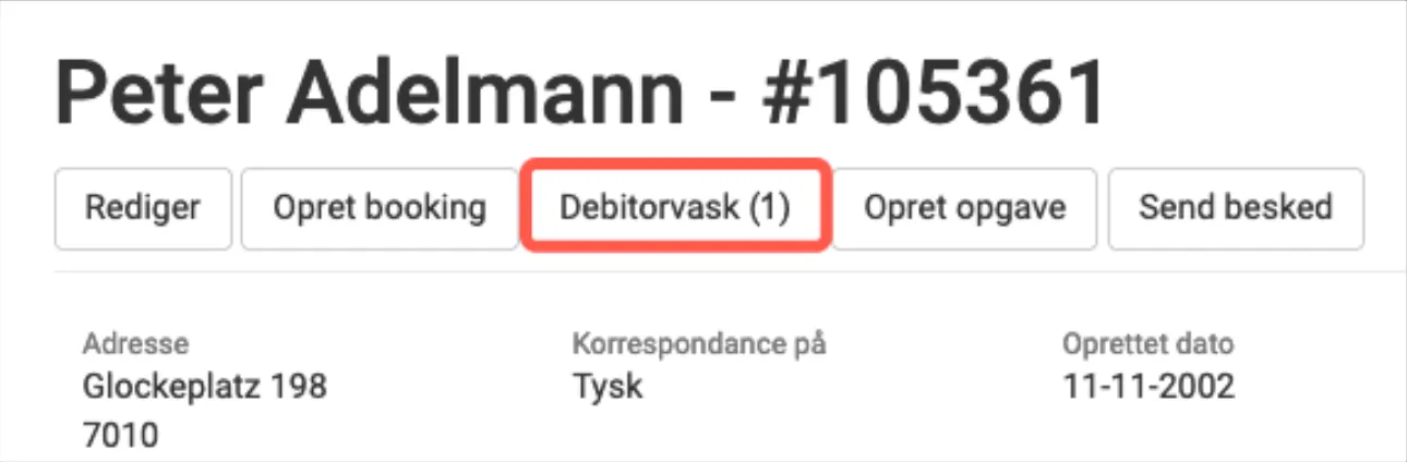 Gennemfør debitorvask