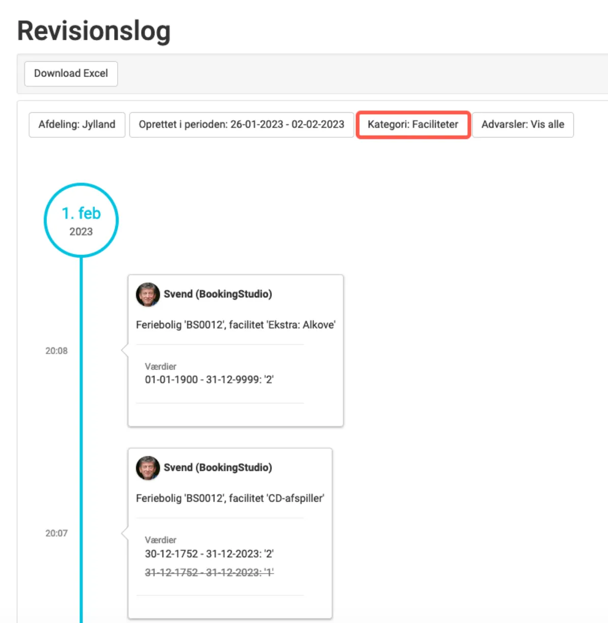 Filtrér på Faciliteter