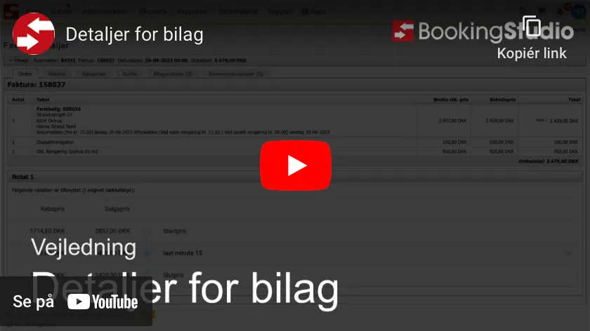 Detaljer for bilag