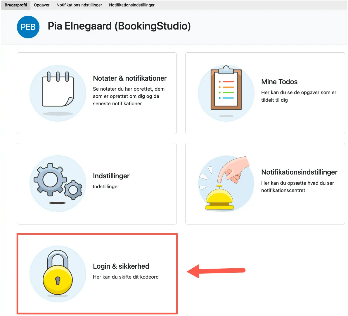 Login &#x26; sikkerhed