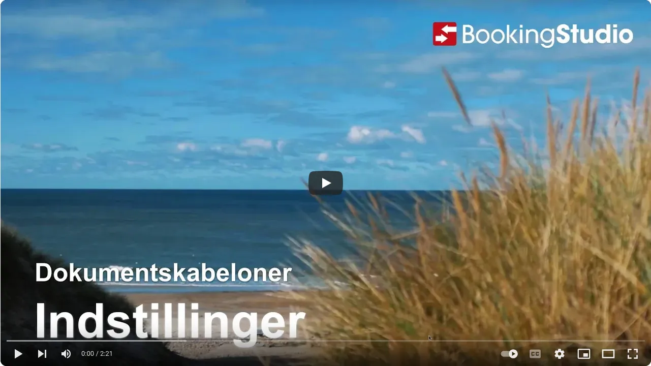 Video om indstillinger i dokumentskabeloner