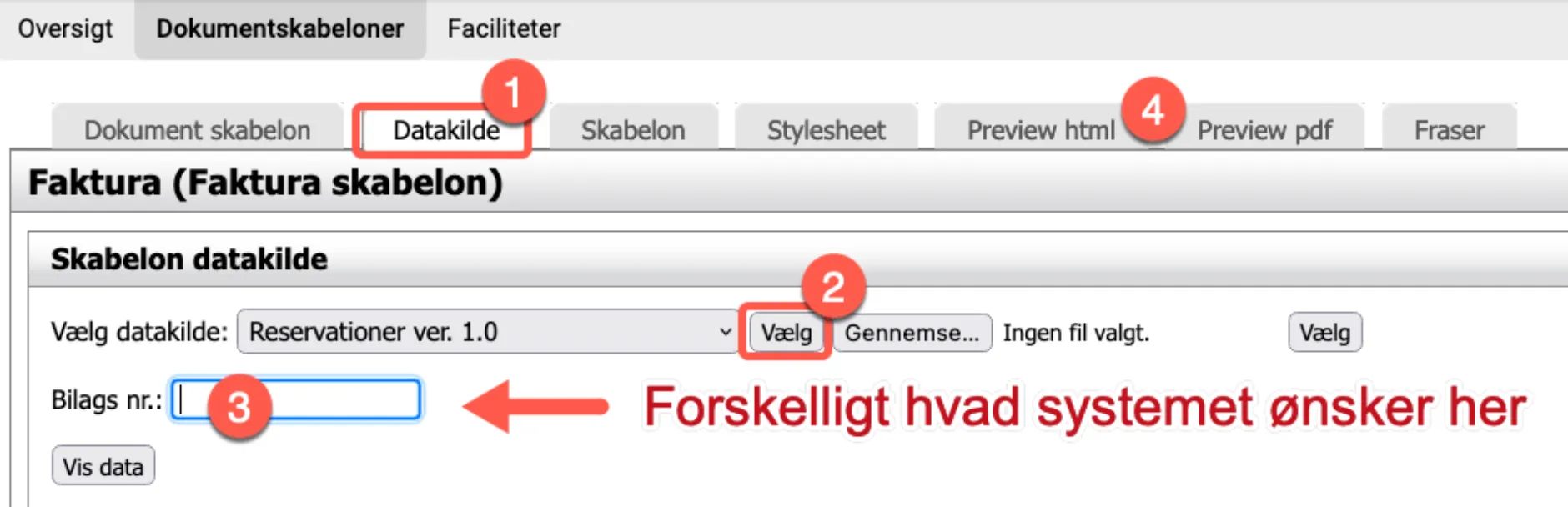 Fakturaskabelon eksempel