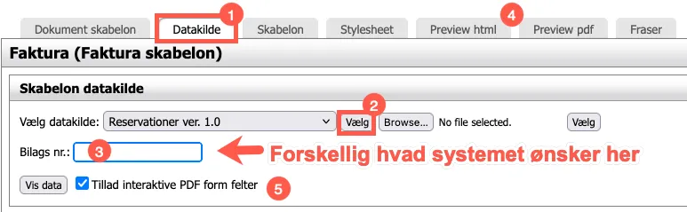 Fakturaskabelon eksempel