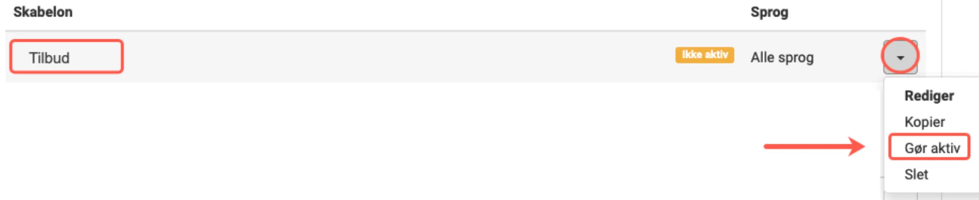 Gør dokument aktivt