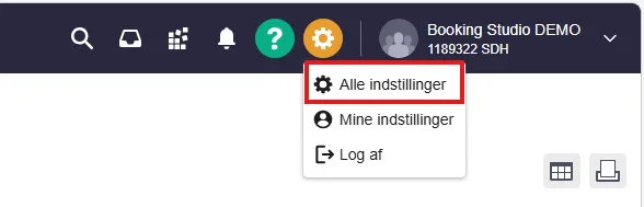 Vælg Alle indstillinger