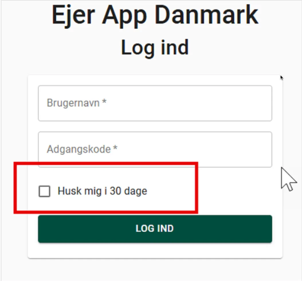Ejer Login
