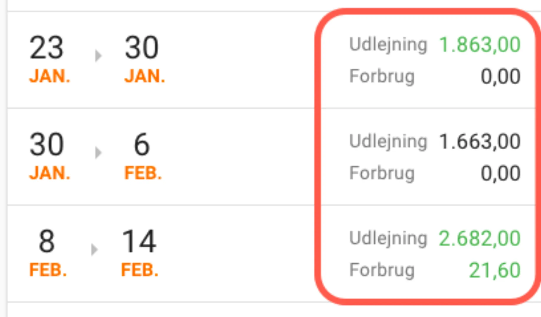 Afregnet eller mangler afregning