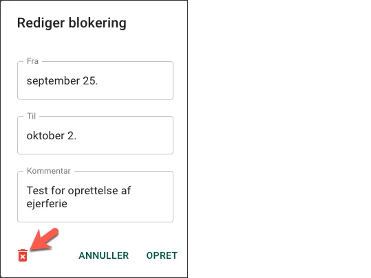Redigere blokering