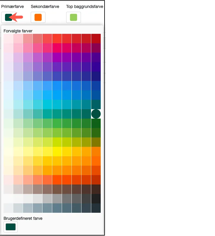 Ændring af farverne