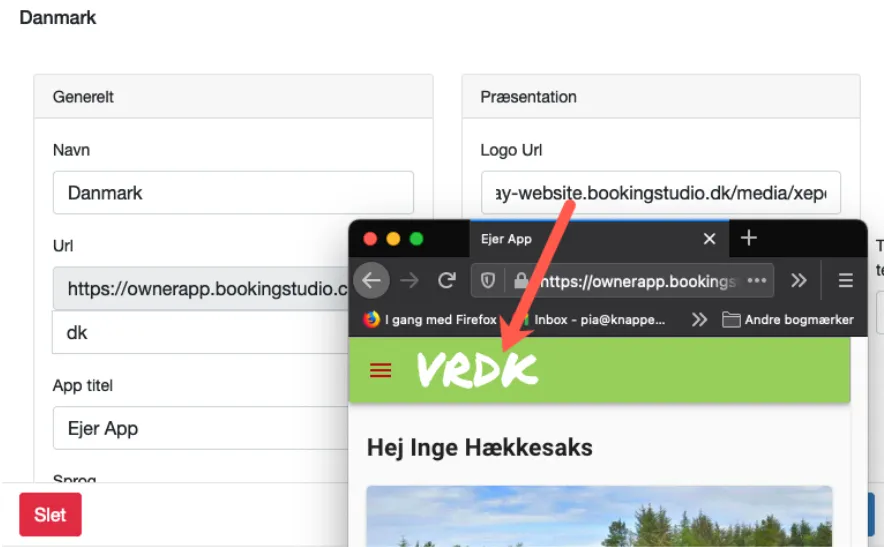 Visning af logo i ejer app