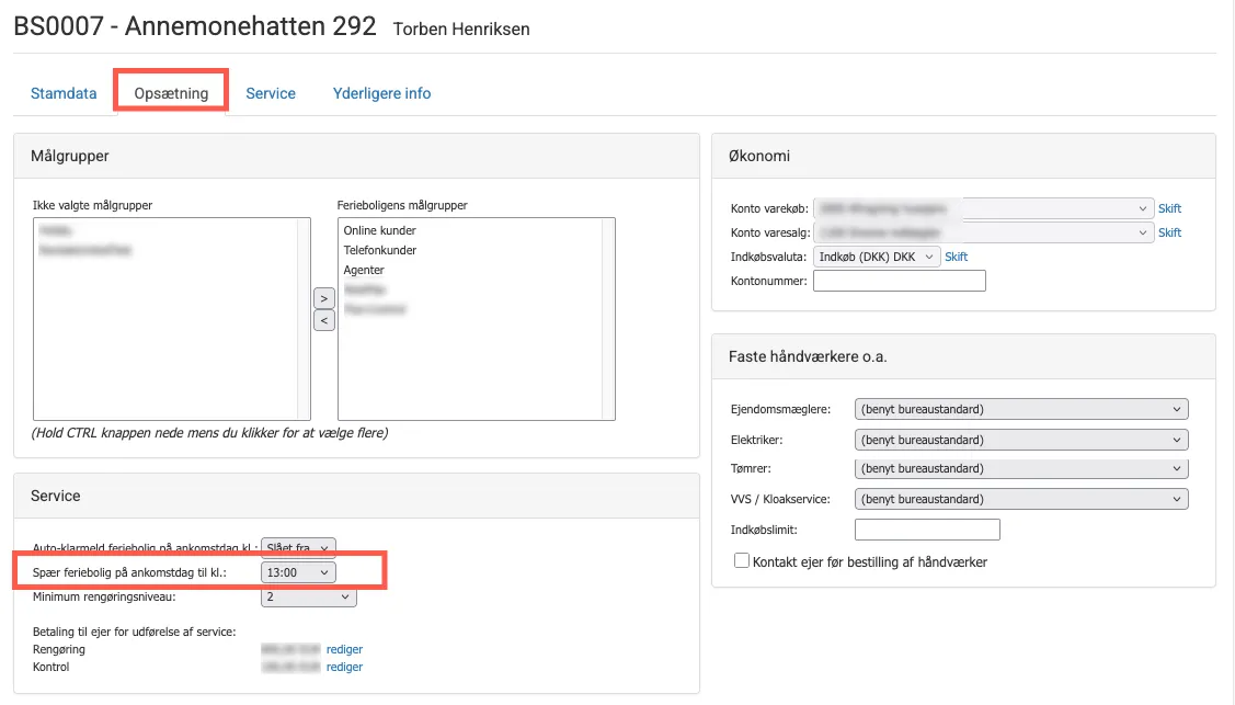 Fast spærretid på en feriebolig