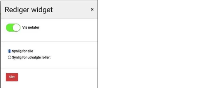 Indstilling af widget