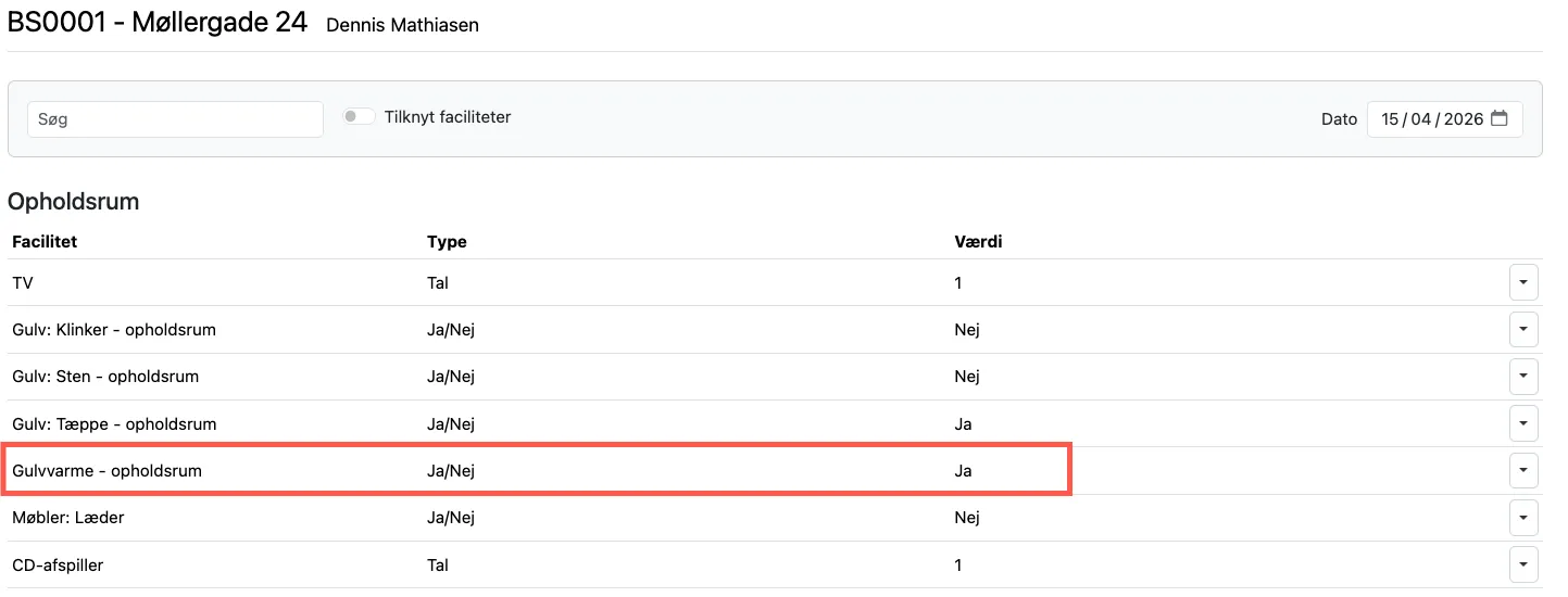 Ny facilitet med værdi