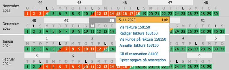 genveje til yderligere håndtering i kalenderen