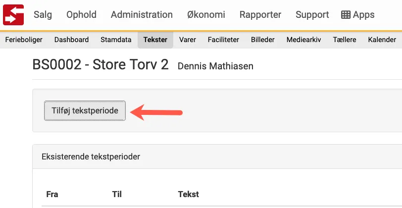 Tilføj tekstperiode
