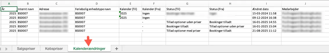 Se ændrede kalenderindstillinger