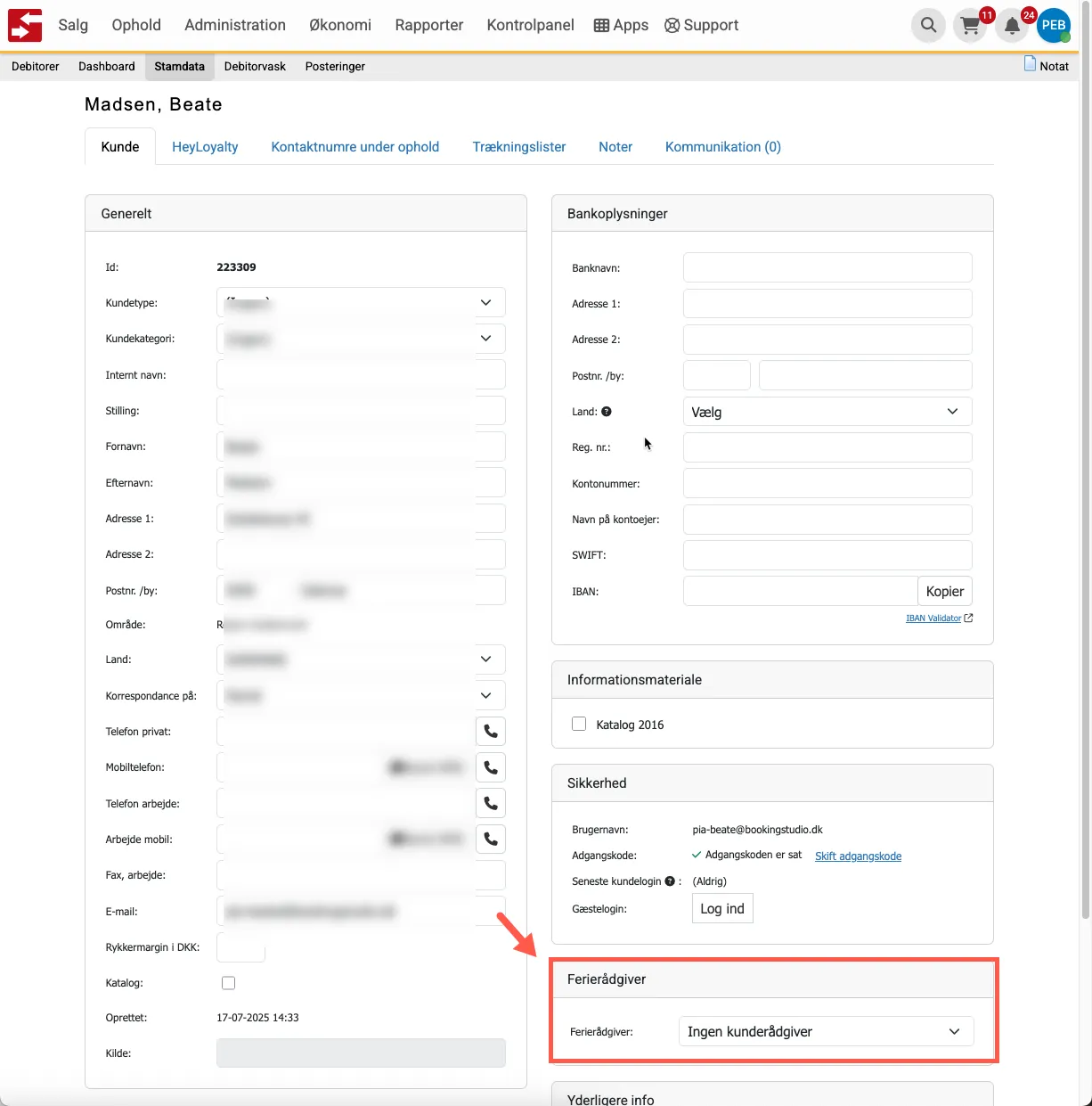 Tildel kunder til rådgiveren