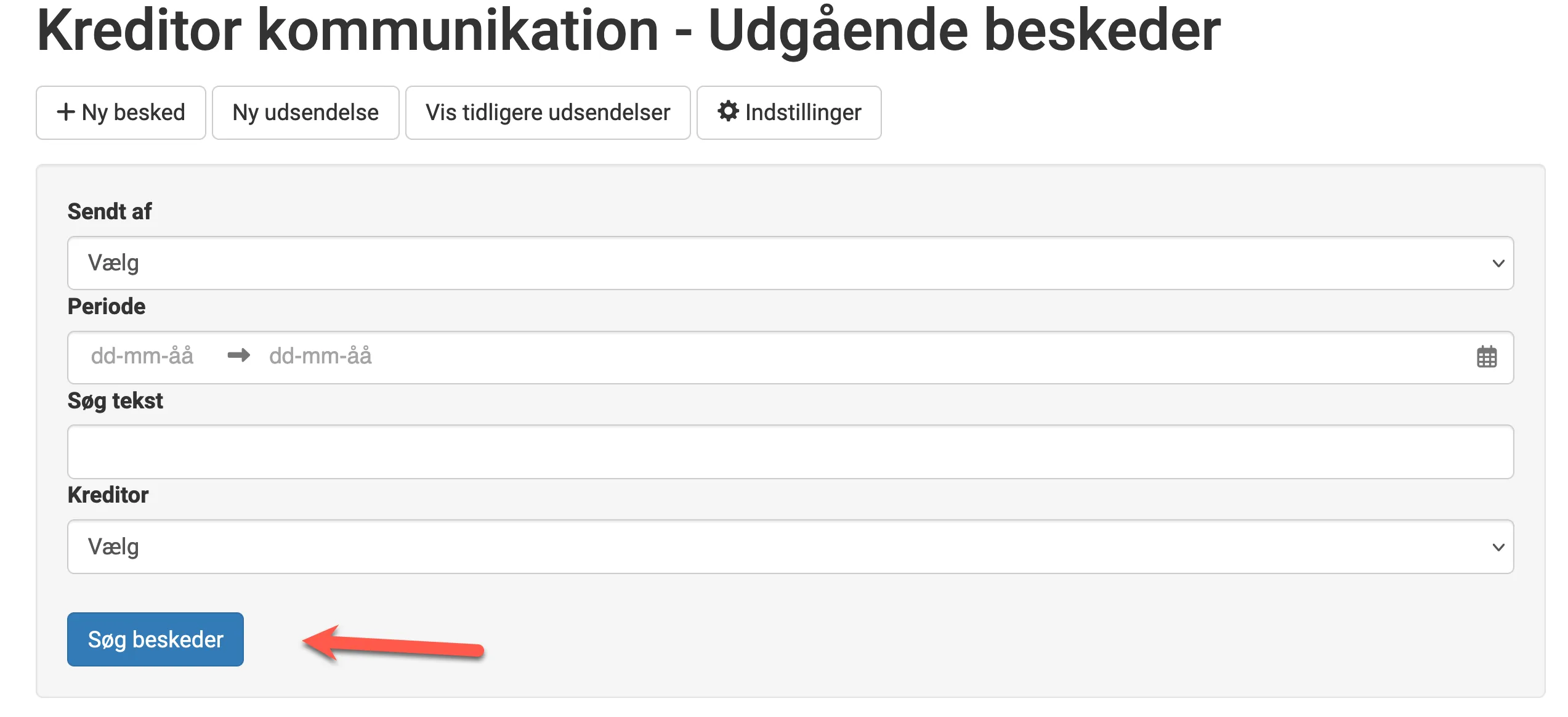 Søg via filter
