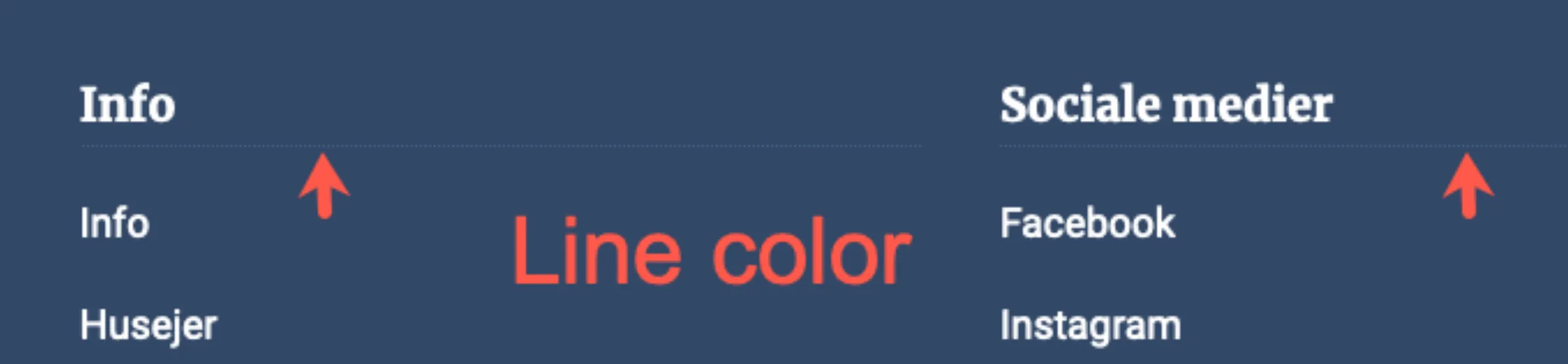 Farver i Footer