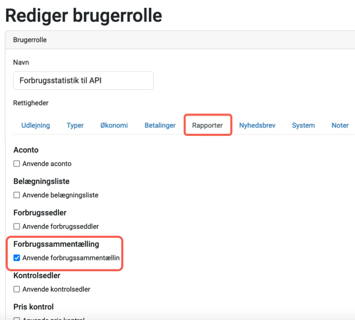 Redigér brugerrolle