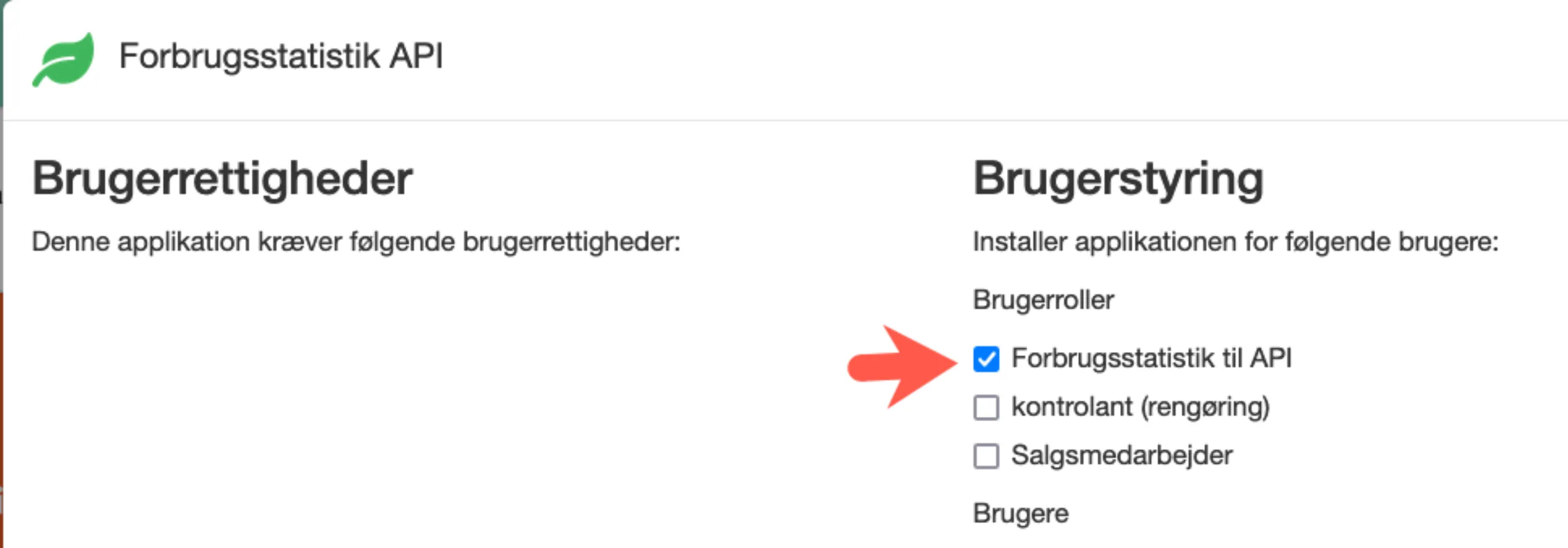 Flueben ved brugerrollen