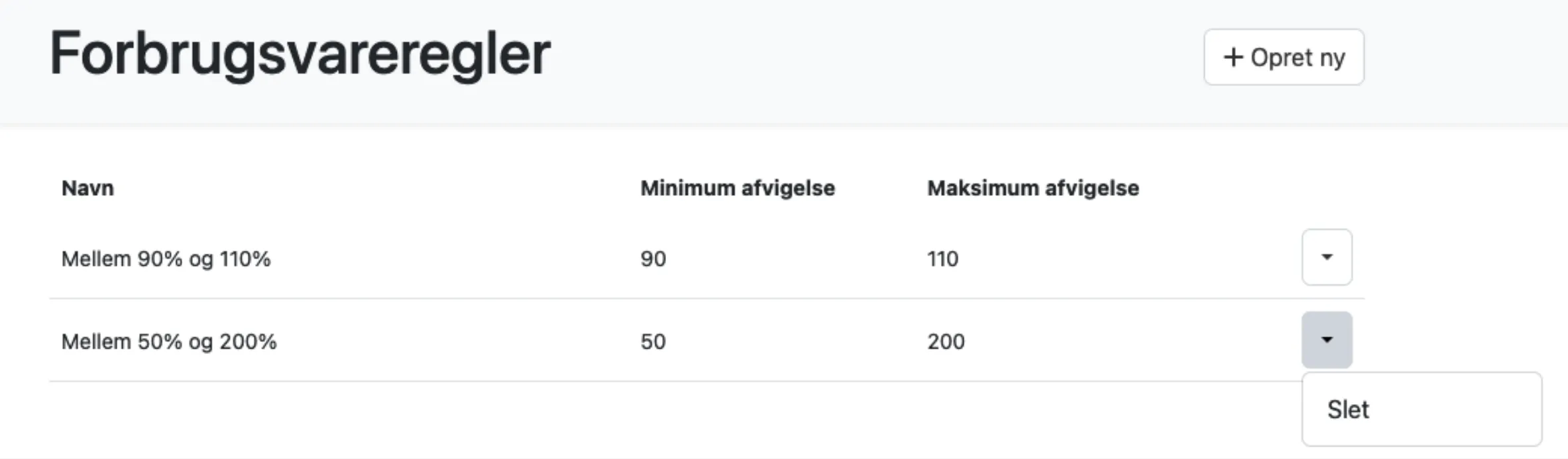 Oprettelse af flere regler